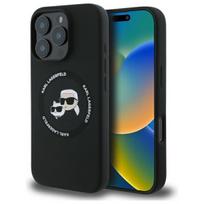 Karl Lagerfeld KLHMP16XSKCHTCK iPhone 16 Pro Max 6.9 AND quot; black/black hardcase Silicone Karl AND amp;Choupette Heads MagSafe