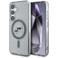 Karl Lagerfeld Button Karl  AND amp; Choupette Heads Printed Logo MagSafe Samsung Galaxy S25 case black