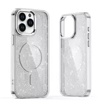 Hurtel Glitter Case with MagSafe for Samsung Galaxy A36 5G - White