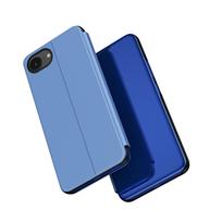 Hurtel Clear View Case for iPhone 16e / 17e Flip Cover - Blue