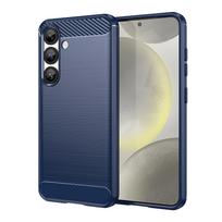 Hurtel Carbon Case for Samsung Galaxy S25 Edge - Blue