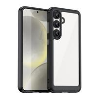 Hurtel Outer Space Case for Samsung Galaxy S25 Edge Cover with Flexible Frame - Black