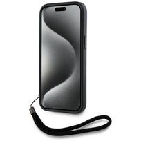 Karl Lagerfeld Saffiano Athleisure Stripes Cord iPhone 15 Pro Max Case - Red
