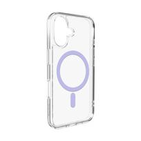 PURO Lite Mag TPU+PC Case Compatible with MagSafe for iPhone 17 - Transparent with Pink Ring