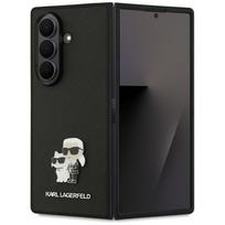 Karl Lagerfeld Saffiano Karl AND amp;Choupette Pin Case for Samsung Galaxy Z Fold7 - Black