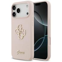 GUESS Silicone Big 4G Script Case for iPhone 17 Pro Max - Pink