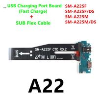Fast Charger Main Charging Port Board For Samsung A22 5G A32 A225F A325F A226B Motherboard Connect USB Dock Flex Cable SUB A22 A225F black