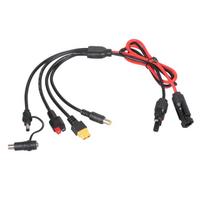 5 viename saulės panelės jungiamasis laidas su XT60 moterišku DC7909 DC5521 adapteriu nešiojamoms elektrinėms ir generatoriams 1