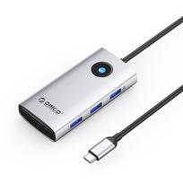 Orico PW11 6-in-1 USB-C Docking Station 3x USB-A 3.0 1x USB-C PD 100W 1x HDMI 4K 30Hz 1x RJ45 2.5G Ethernet - Silver
