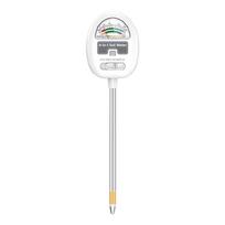 Accurate Soil Assessment Instrument 4 Function Soil Monitor for Acid Base Value Water Content Nutrient & Sun Exposure 1 white