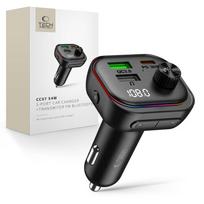 Tech-Protect CC07 3-Port PD 54W Car Charger + Bluetooth FM Transmitter - Black