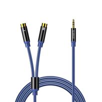 Orico AXRF audio cable mini jack 3.5 mm to 2x RCA female 1.5 m - blue
