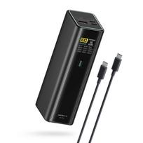 Cuktech PB200U Powerbank 210W 20000mAh 2x USB-C + USB-A with TFT display and 240W USB-C cable - black