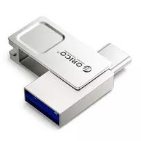 Orico U301 128GB USB-A USB-C USB 3.2 Gen 1 Flash Drive - Silver