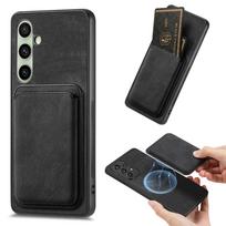 Hurtel Samsung Galaxy A56 5G Faux Leather Case with Detachable Card Holder, MagSafe Compatible - Black