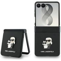 Karl Lagerfeld Karl AND amp;Choupette Saffiano Pins Case for Samsung Galaxy Z Flip 8 - Black
