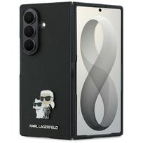 Karl Lagerfeld Saffiano Karl AND amp;Choupette Pin Case for Samsung Galaxy Z Fold 8 Ultra - Black