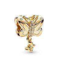 New 925 Silver,Golden Dog Claw,Angel,Bead Bee,Firefly Pendant Suitable for Original Bracelet DIY Accessories Exquisite Jewelry beige