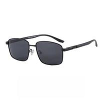 Men Square Frame Polarized Sunglasses, UV400 Anti-UV Minimalist Fashion Shades Classic Driving Polarized Eyewear gray