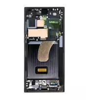 SAMSUNG LCD display + Touch Unit + Front Cover S918 Galaxy S23 Ultra Phantom Black (Service Pack)