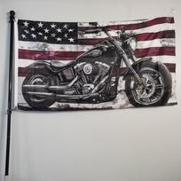 Amerikos Vėliava Motociklo Vėliava JAV 2x3ft 3x5ft, Žvaigždės ir Juostos Poliesterio Vėliava Lauko Sodui Verandai 60 x 90cm gray