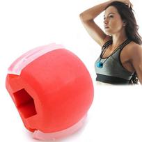 Silica Gel Face Ball Jaw Exerciser Reduce Double Chin Facial Toner Gym Fitness Training Jawline Simulator raudona