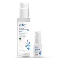 Plum Niacinamide Toner And Serum Set Pore Refining Oil Balancing Daily Glow Boost Alcohol Free Skincare 150 Ml 15 Ml white