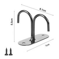 Kitchen Cup Holder Mug Rack Under Cabinet 4 Hooks Under Shelf Display Hanging Drying For Bar Kitchen Utensils Household A white