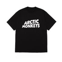 2025 Vasara Arctic Monkeys Hip-hop Rokenrolis Vyrams ir Moterims Punk Tamsios Raidės Laiski Trumpomis Rankovėmis Marškinėliai S gray