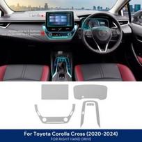 TPU Interior Protector Film for Toyota Corolla Cross 2020-2024 Anti-Scratch Transparent Sticker TypeA RHD balta