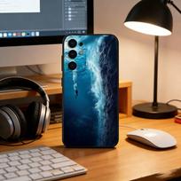 D-Diver underwater Phone Case Black Silicone Soft For Samsung S25,S24,S21,S22,S23,S30,Ultra,S20,Plus,Fe,Lite Samsung S20fe blue