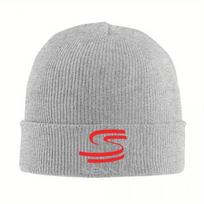 Logo Ayrton Senna Knit Hat Beanies Winter Hats Warm New Cap Unisex Women Gifts white
