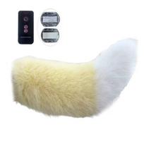 Electric Plush Tail Remote & Voice Control Three-Mode Wagging Car Tail Artificial Fur Detachable Buckle Car Tail Costume Cosplay Accessory pilka