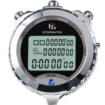Dairian Luminous Metal Stopwatch Timer black