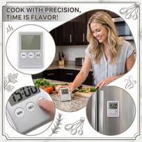 Digital Kitchen Timer with Large LCD Screen Easy Operation Minute Second Countdown Timer for Cooking Baking and Time Management One Size sidabras
