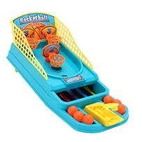 Basketball Toy Multiple Ball Frames Tabletop Shooting Toy Adjustable Shot Rod Mini Basketball Game Plaything for Kids blue