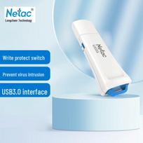 Netac U335S USB 3.0 Flash Drive with Write Protection 128GB white