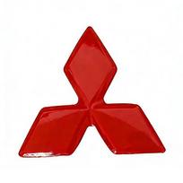 ABS Automobilio Vairo Rato Centrinis Lipdukas Emblema Ženklelis Mitsubishi ASX Ralliart Lancer Cordia Pajero Outlander Eclipse L200 EVO UG2 4.7CM raudona