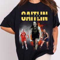 Caitlin Clark Krepšinio Grafinis Marškinėlis: Unisex marškinėliai kolegijos sportininkams ir vaikams 110 gray