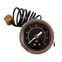 16 Bar Pressure Gauge Espresso Machine Gauge Metal Pressure Gauge High Precision Manometer Metal Texture for Coffee 1 black