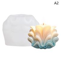 3D jūros kriauklių formos žvakės formos silikoninės formos Mielos papuošalų muilo formavimo formos, pasidaryk pats, papuošalų kūrimo įrankis pudingo saldainių kepimo forma beige