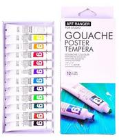 Guašas Art Rangers 12 spalvų, 12 ml tūbelė