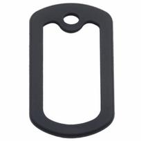 Black Dog Tag Cover 1.97*1.18 Inches Noiseless Dog Tag Rubbers Dog Tag  Outdoor gray
