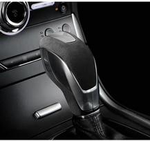 Alcantara pavarų svirties rankenėlės dangtelis Ford Focus Edge Mondeo Kuga Escort Escape 12-18 apsauginis apvalkalas interjero aksesuaras One Size juoda