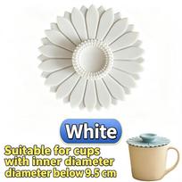 Sunflower Silicone Cup Covers Mug Lids Multicolored Universal Dustproof Reusable Heat Resistant Cup Lids for Home Office Coffee Tea Milk Drink Mugs 1PC balta
