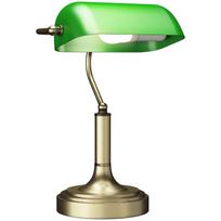 Banker Desk Lamp E27 with Adjustable Shade Rocker Switch for Home Office Library Green 26.8 x 22 x 39.5 cm