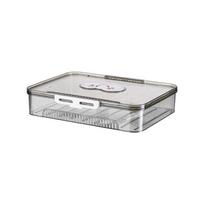 Clear Dumpling Storage Box With Manual Date Timer Stackable Freezer Container Portable for Organized Kitchen Use white