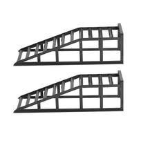 2 Pieces Height-Adjustable Car Ramp Auto Ramp 2000kg, Heavy Duty Lift Platform Set for Cars SUV Vans, Grey Loading Ramp with Non-Slip Surface 94.8 x 32.2 x 27.5 cm pilka