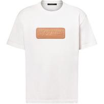 LOUIS VUITTON Vvn Patch Short Sleeved Cotton Crewneck 1AHCWD L0 balta