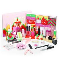 Christmas Advent Calendar 2025 Makeup Tools Countdown Calendar Gift Box Lipstick Eye Shadow Cosmetics Set Party Favors For Women 30x22x4cm red